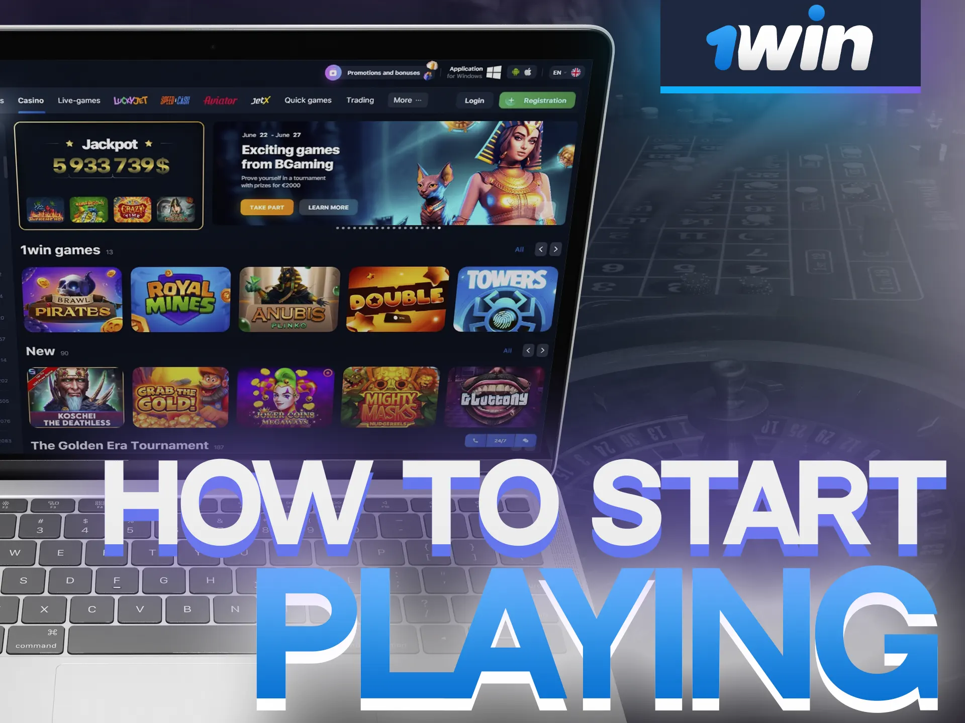 With these instructions, start playing quickly at 1Win Casino.