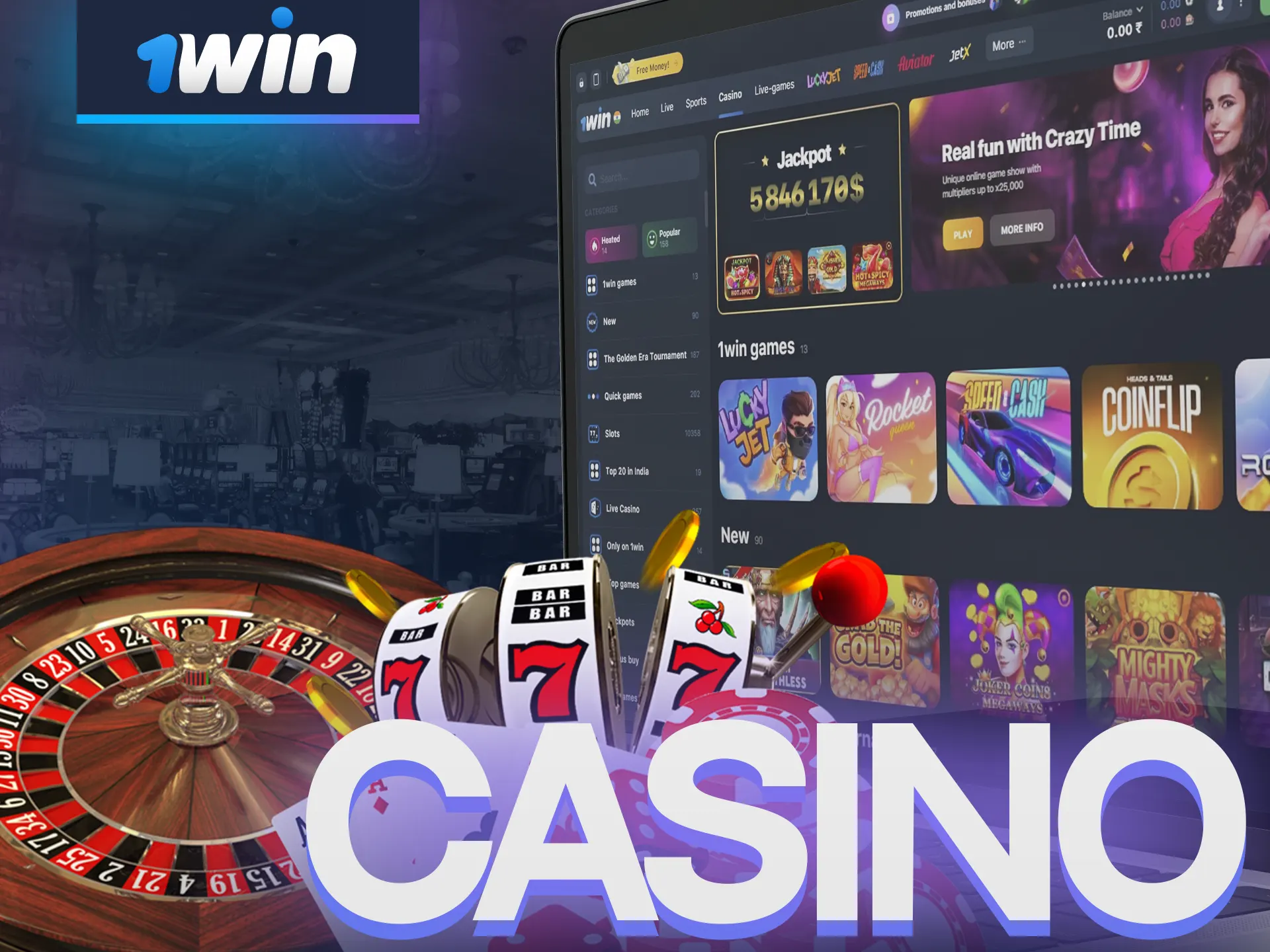 Play at the online casino with 1Win.