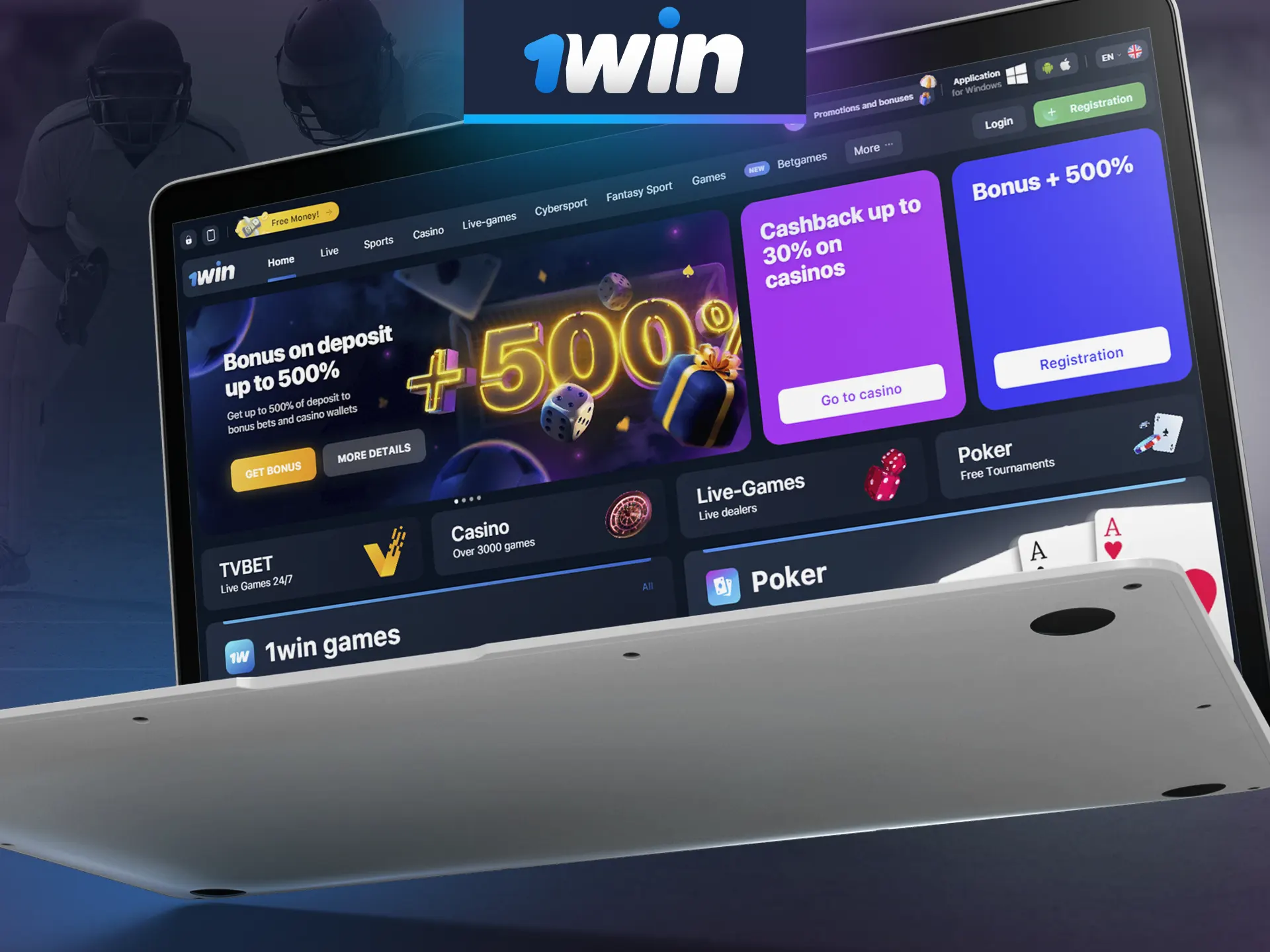 Play casinos and bet on sports on your personal computer with 1Win app.