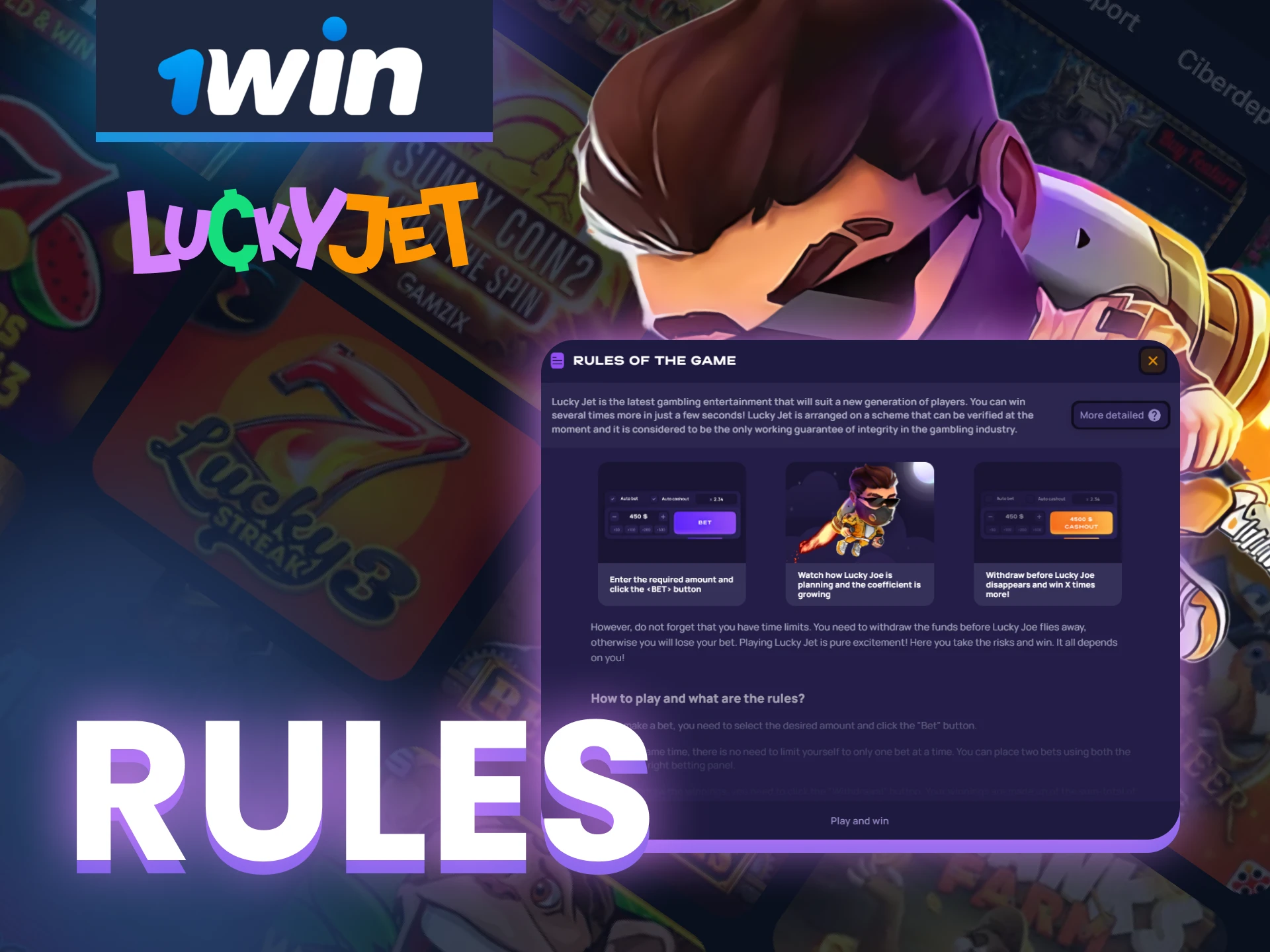 Learn the rules of the Lucky Jet game from 1win.