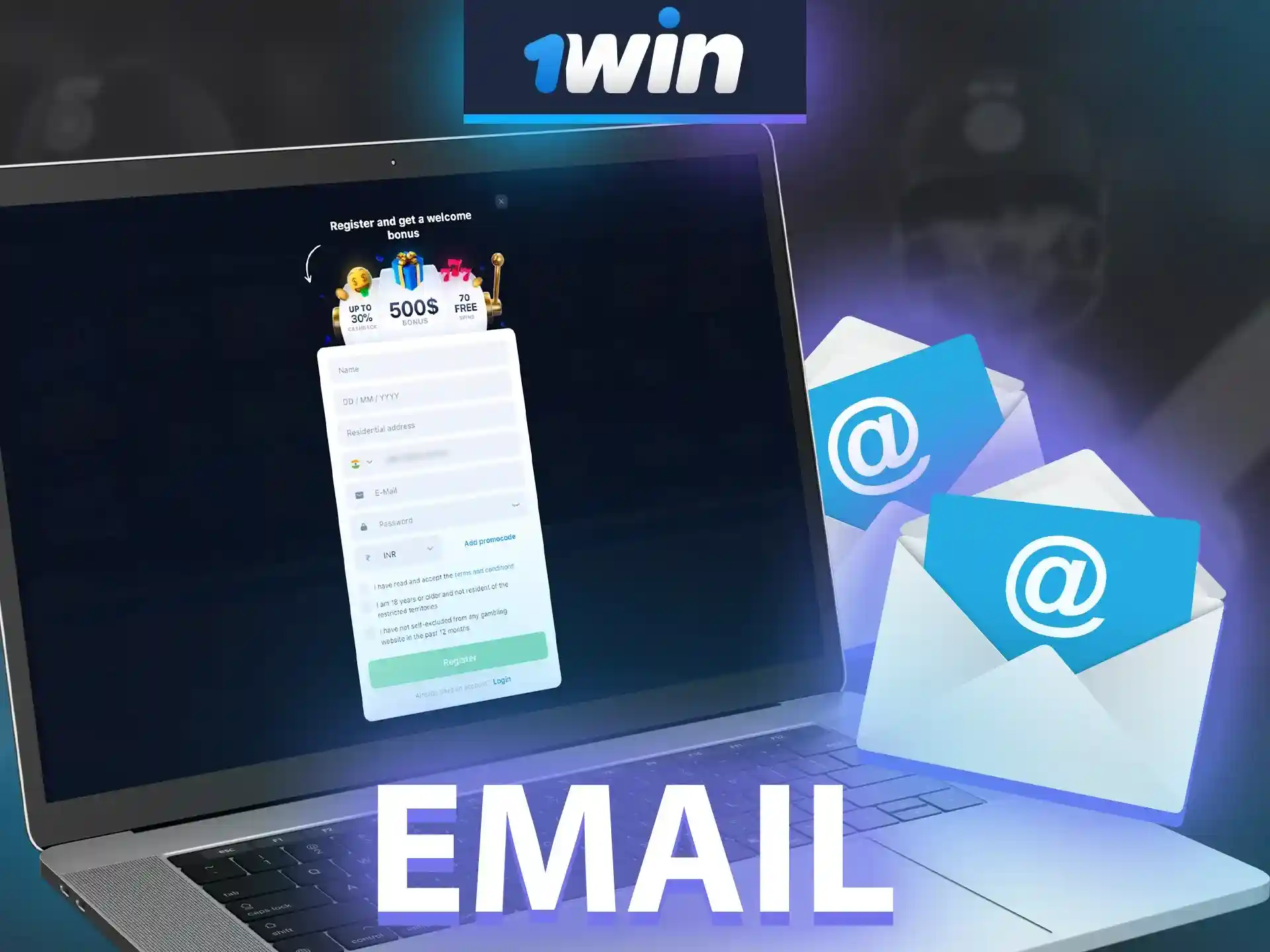 Register with 1win by email and start betting on sports.