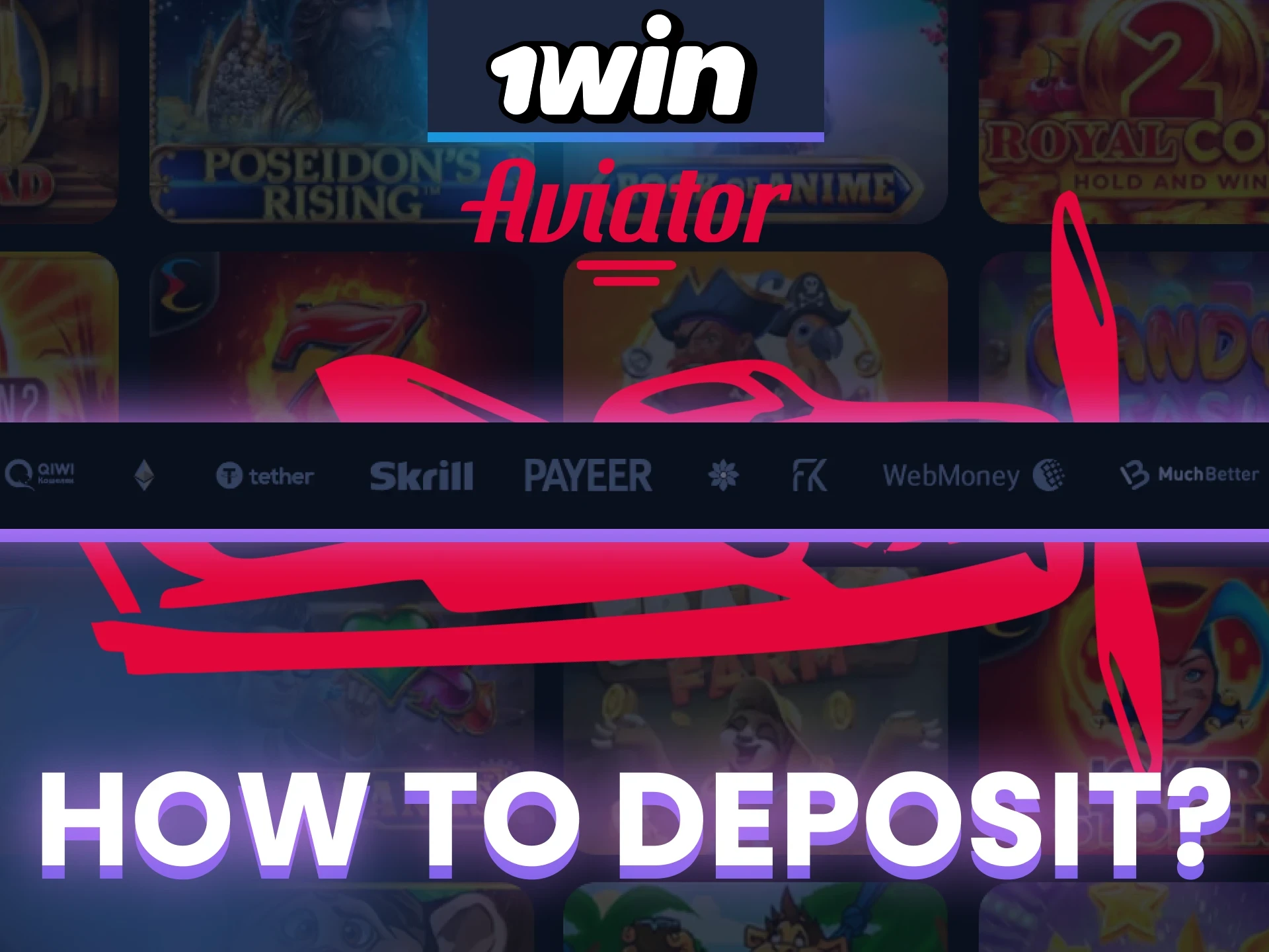 To play at Aviator 1win you need to have money in your account, to do this make a deposit.