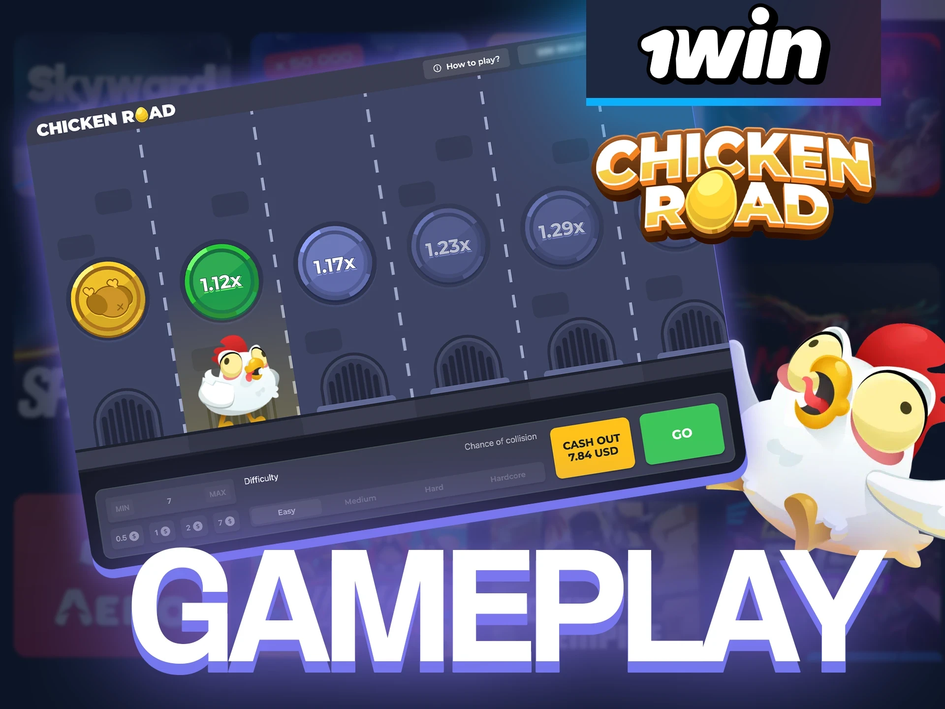 Learn about the gameplay of Chicken Road at 1win.