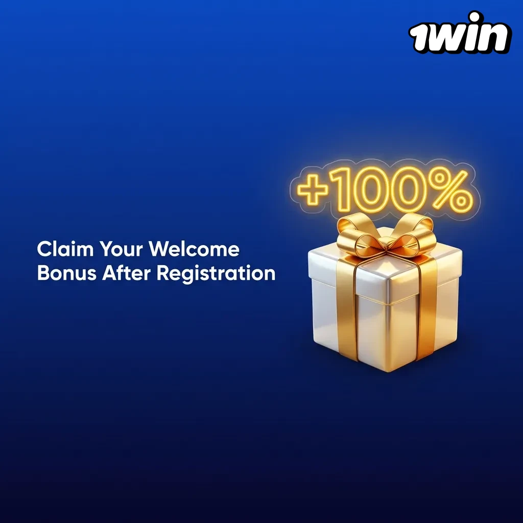 1Win welcome bonus registration screen showing 500% bonus up to ₹75,000 for casino and sports betting