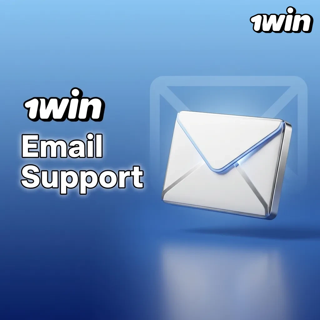 Email support interface showing contact form with attachments for detailed 1win customer service inquiries
