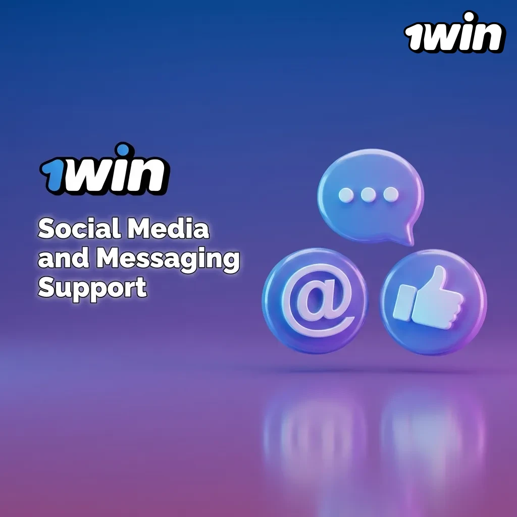 1win support contact options showing Telegram and WhatsApp messaging channels for 24/7 customer assistance