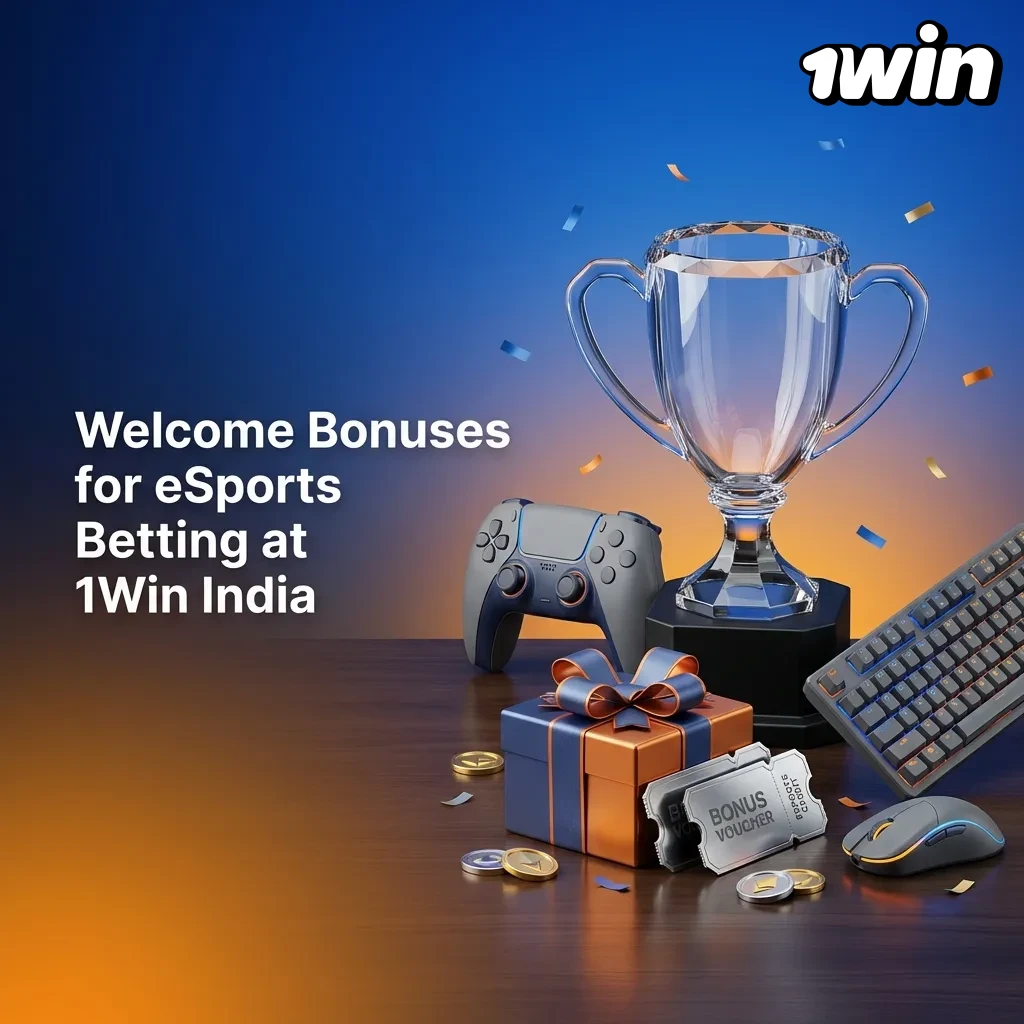 1Win India eSports betting welcome bonus of 500% up to ₹75,000 for new users with step-by-step activation guide