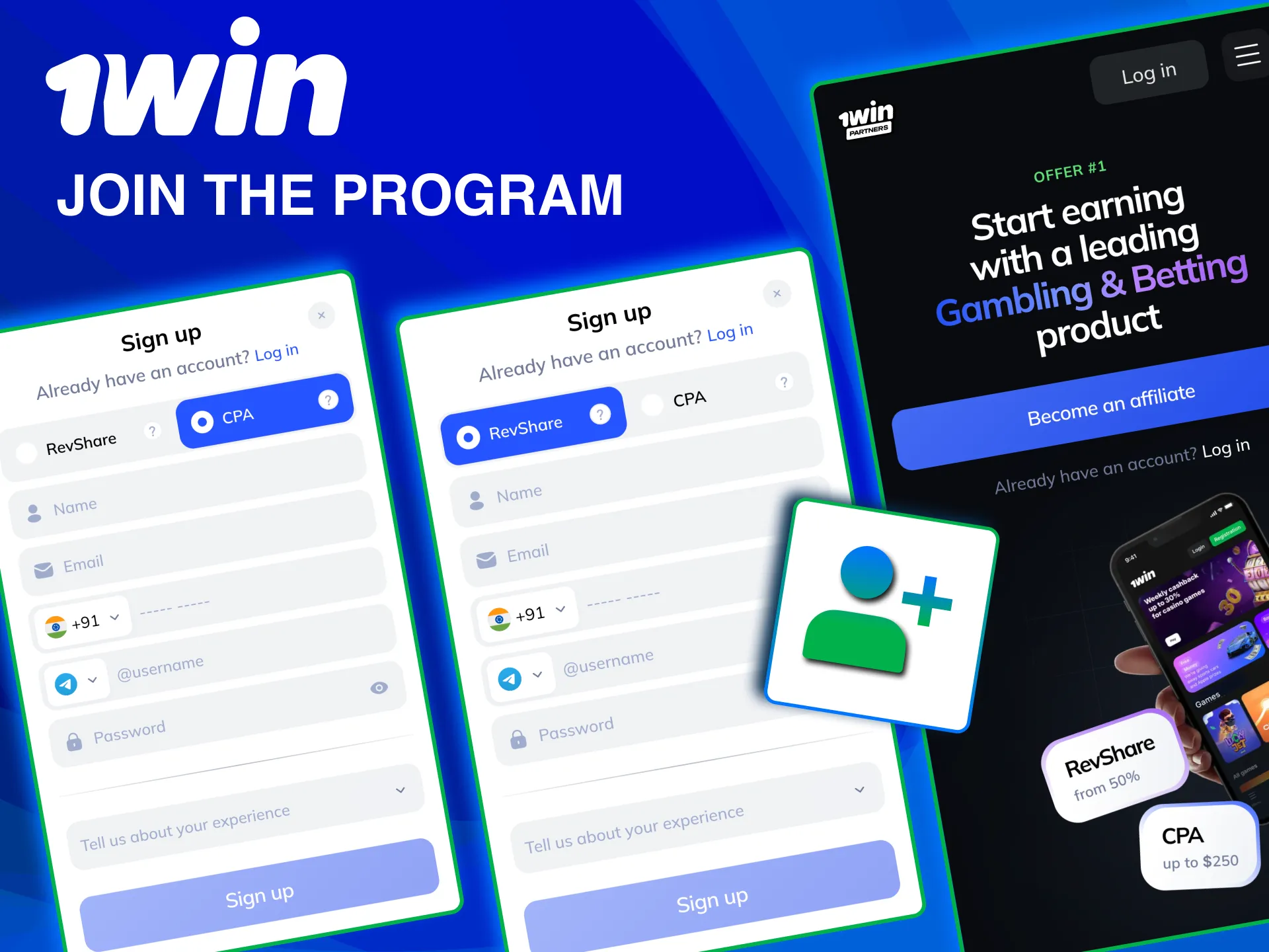 Start with 1win affiliate program and earn from referrals.