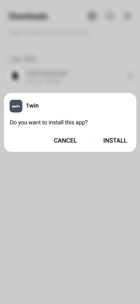 Complete 1win APK setup and start using the app.