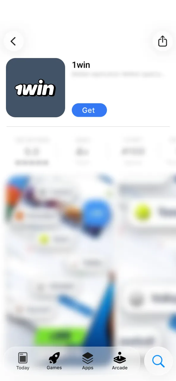 Start installing 1win by opening the link.