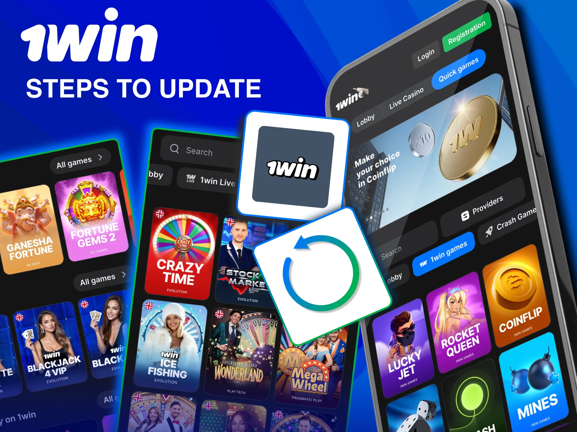 Update 1win app to access latest features and betting markets.