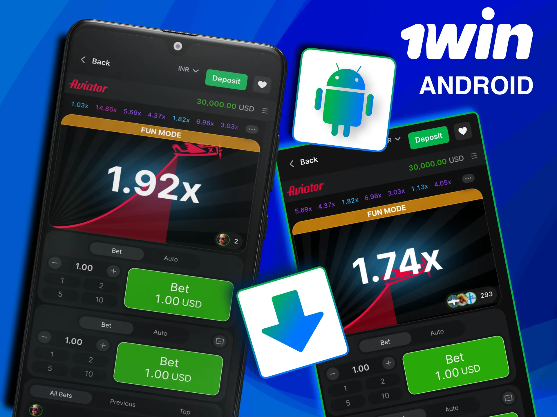 Set up 1win APK on Android and access full features.