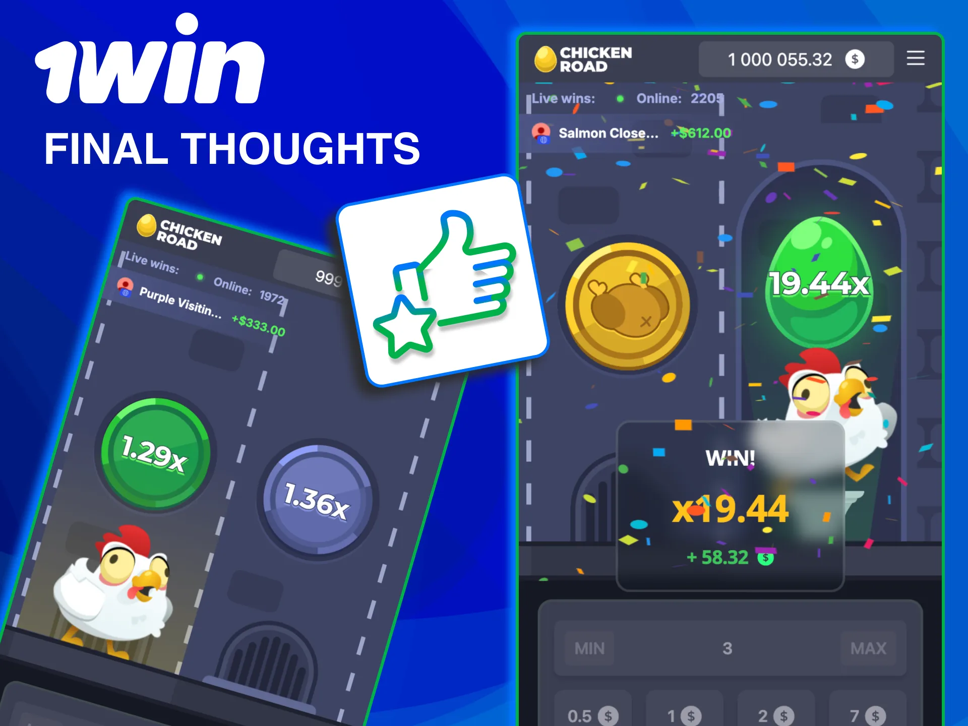 1win offers secure gameplay bonuses and smooth Chicken Road experience.