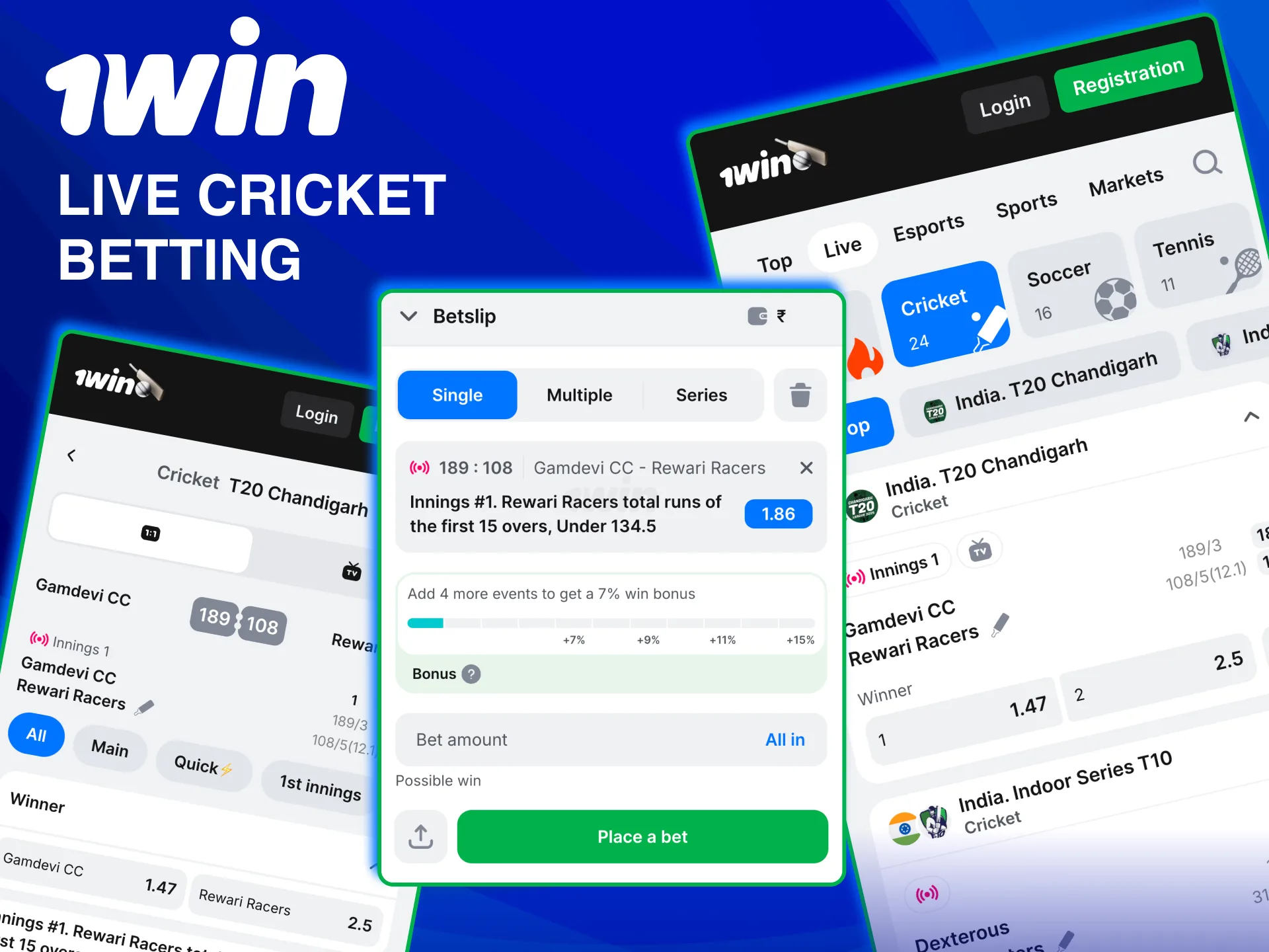 Enjoy live cricket betting on 1win with instant decisions.