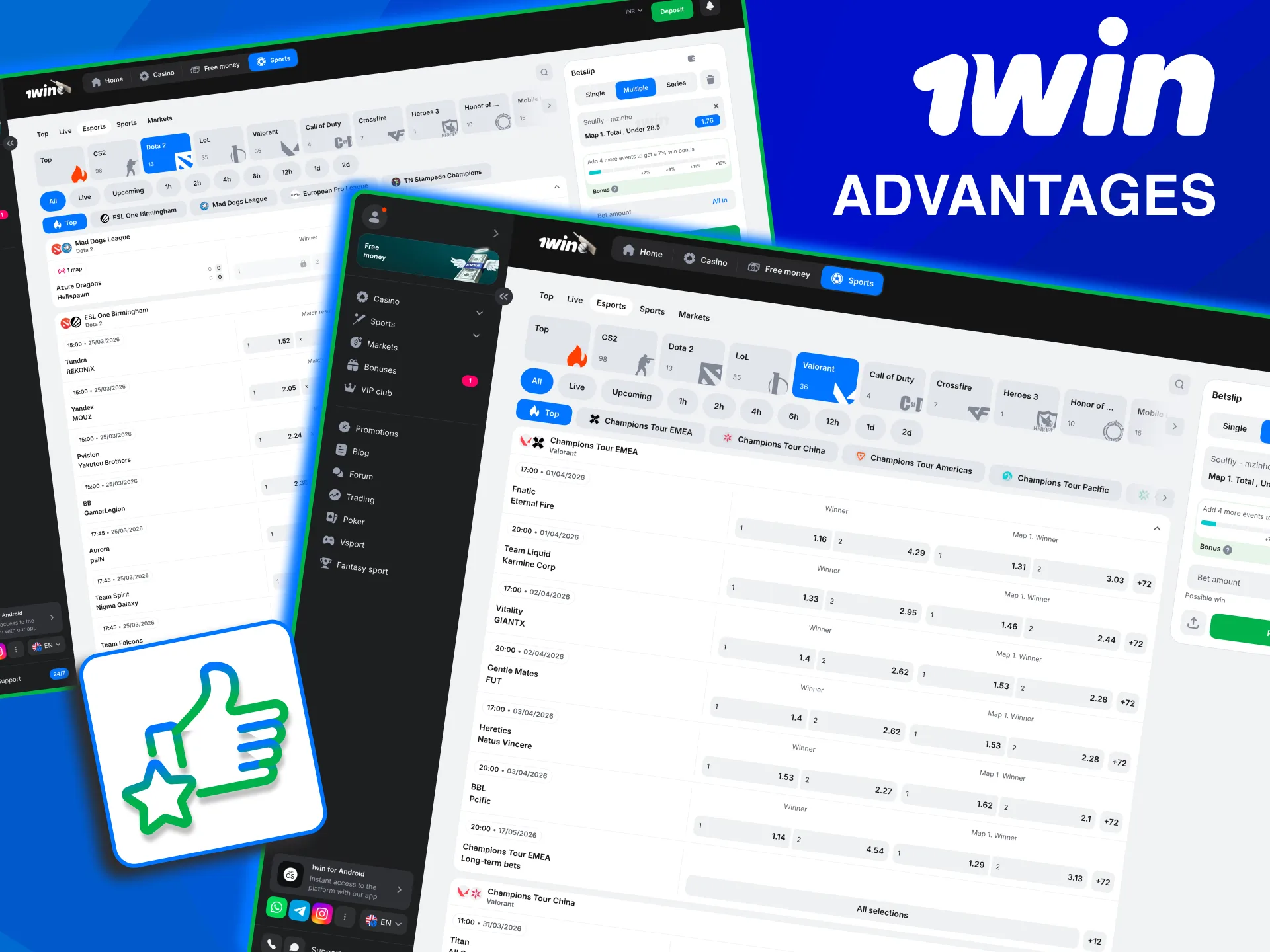 Enjoy 1win competitive odds and local payments for Indian players.