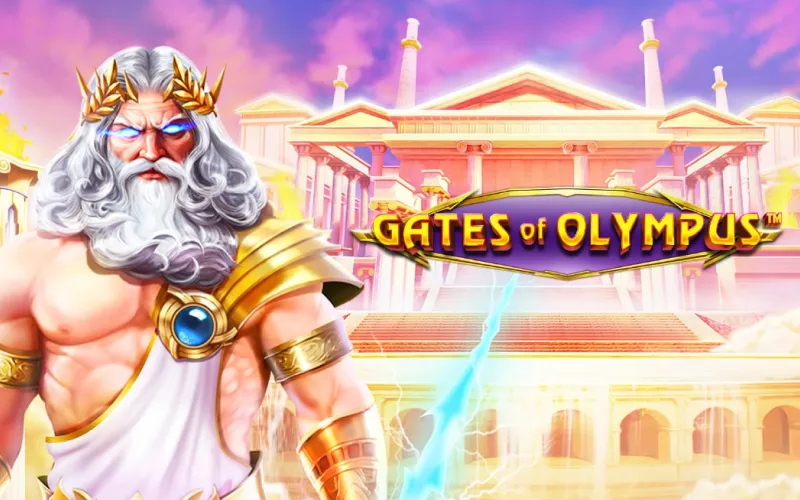 1win Olympus slot with cascading wins and free spins.