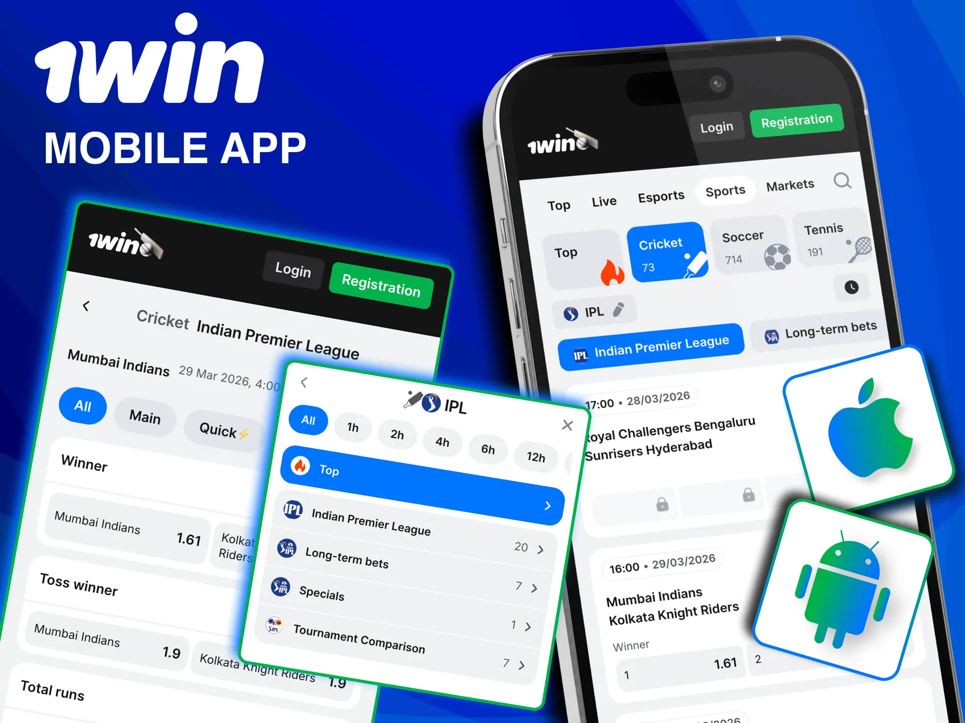 1win app with IPL betting live updates and easy gameplay.
