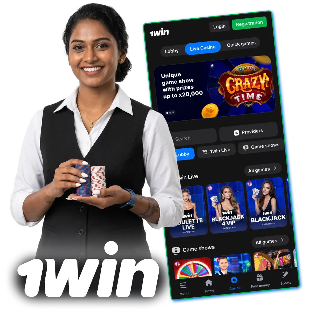 1win live casino with real dealers and instant payments.