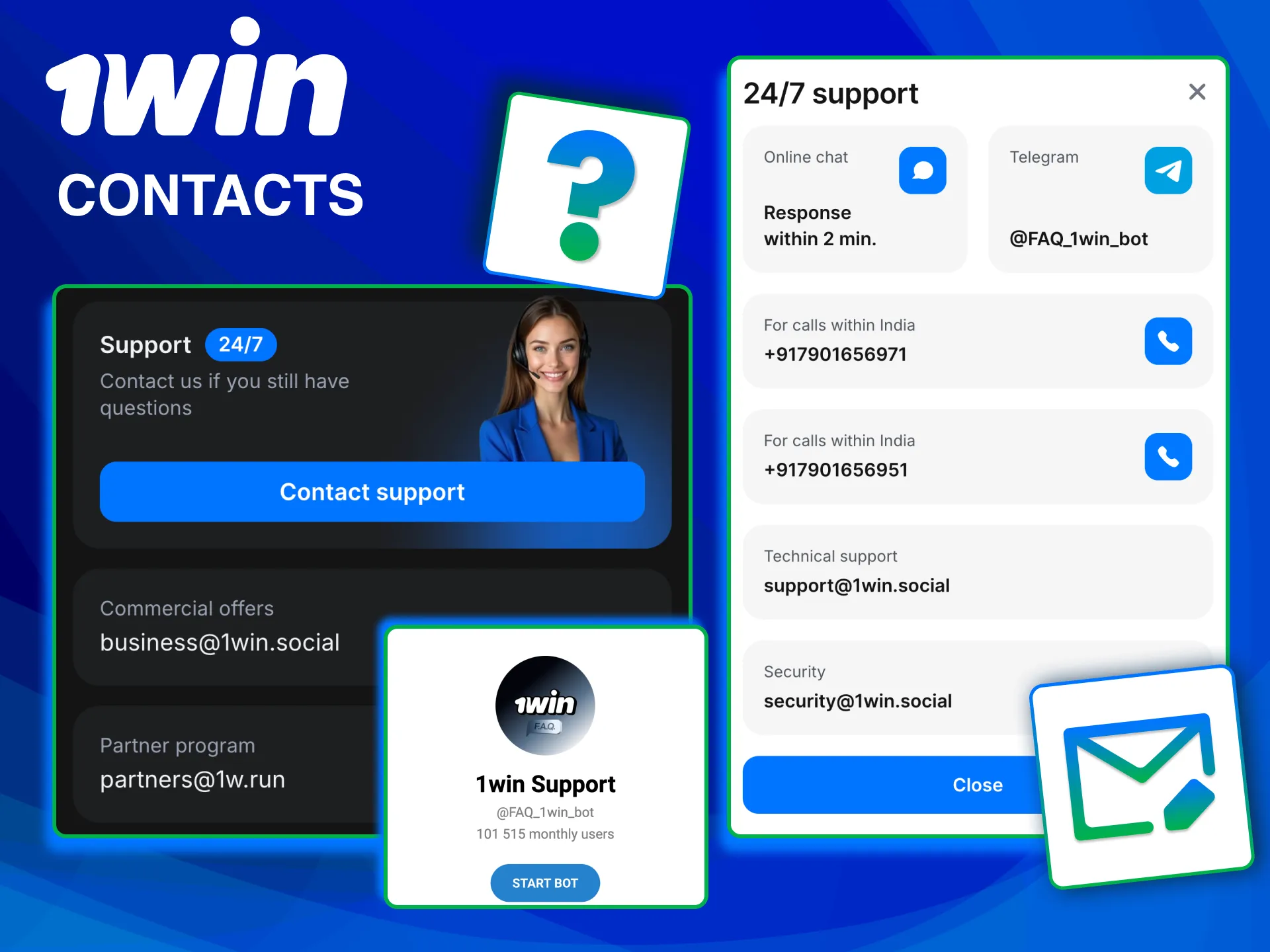 Contact 1win with fast support and quick responses.