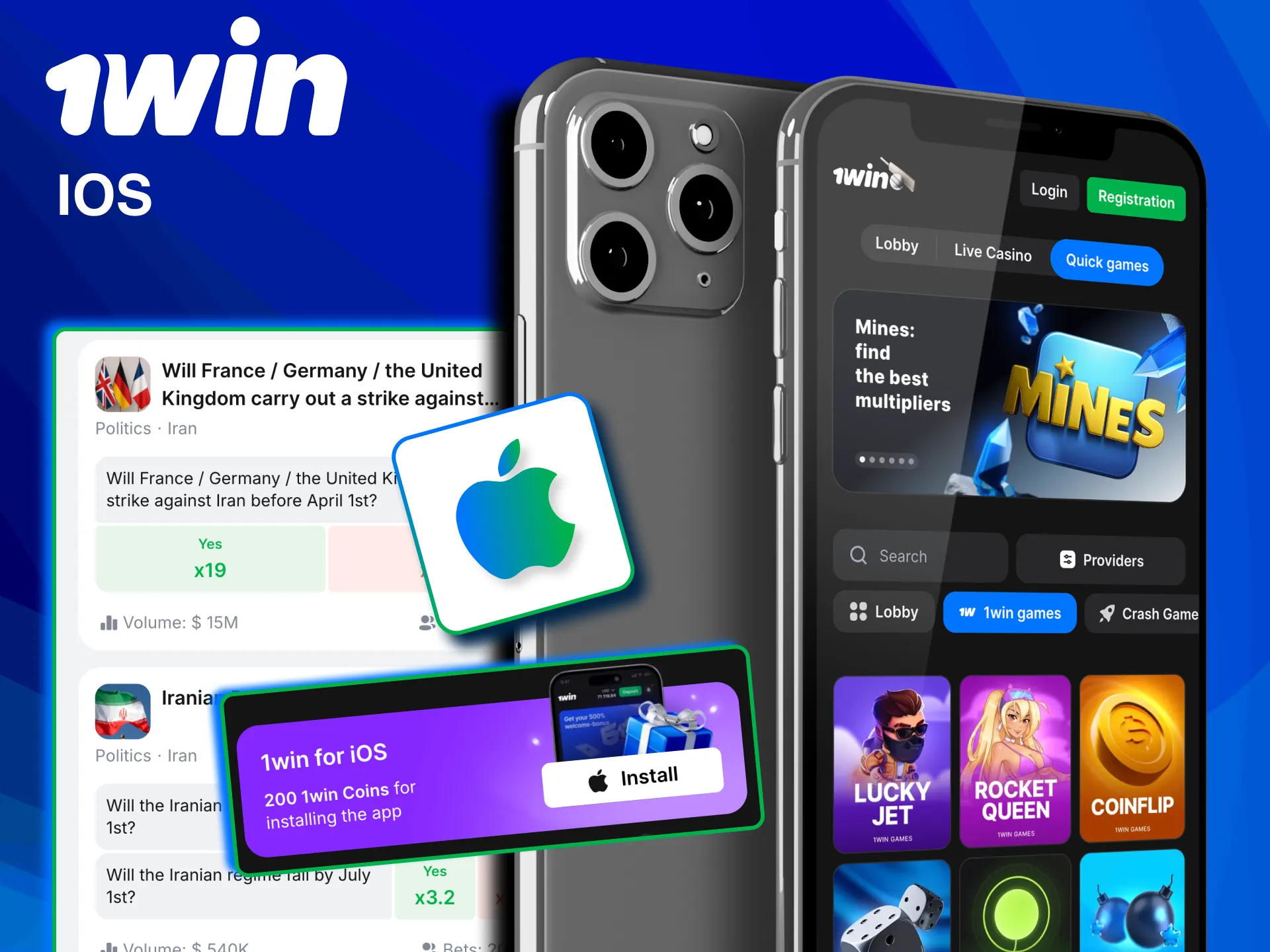 Get 1win iOS app with smooth install and gameplay.