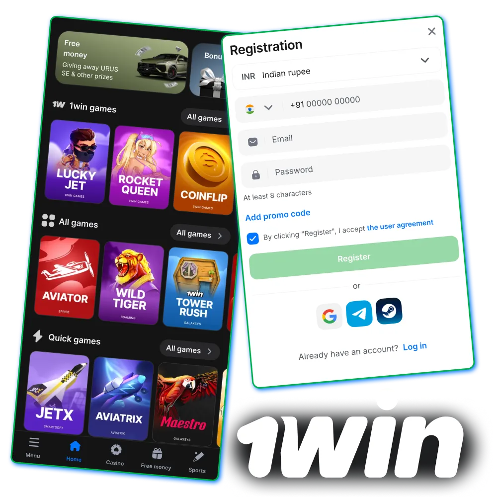 Register on 1win with fast process and welcome bonus.