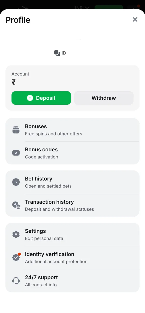 Open 1win dashboard to play games and place bets.