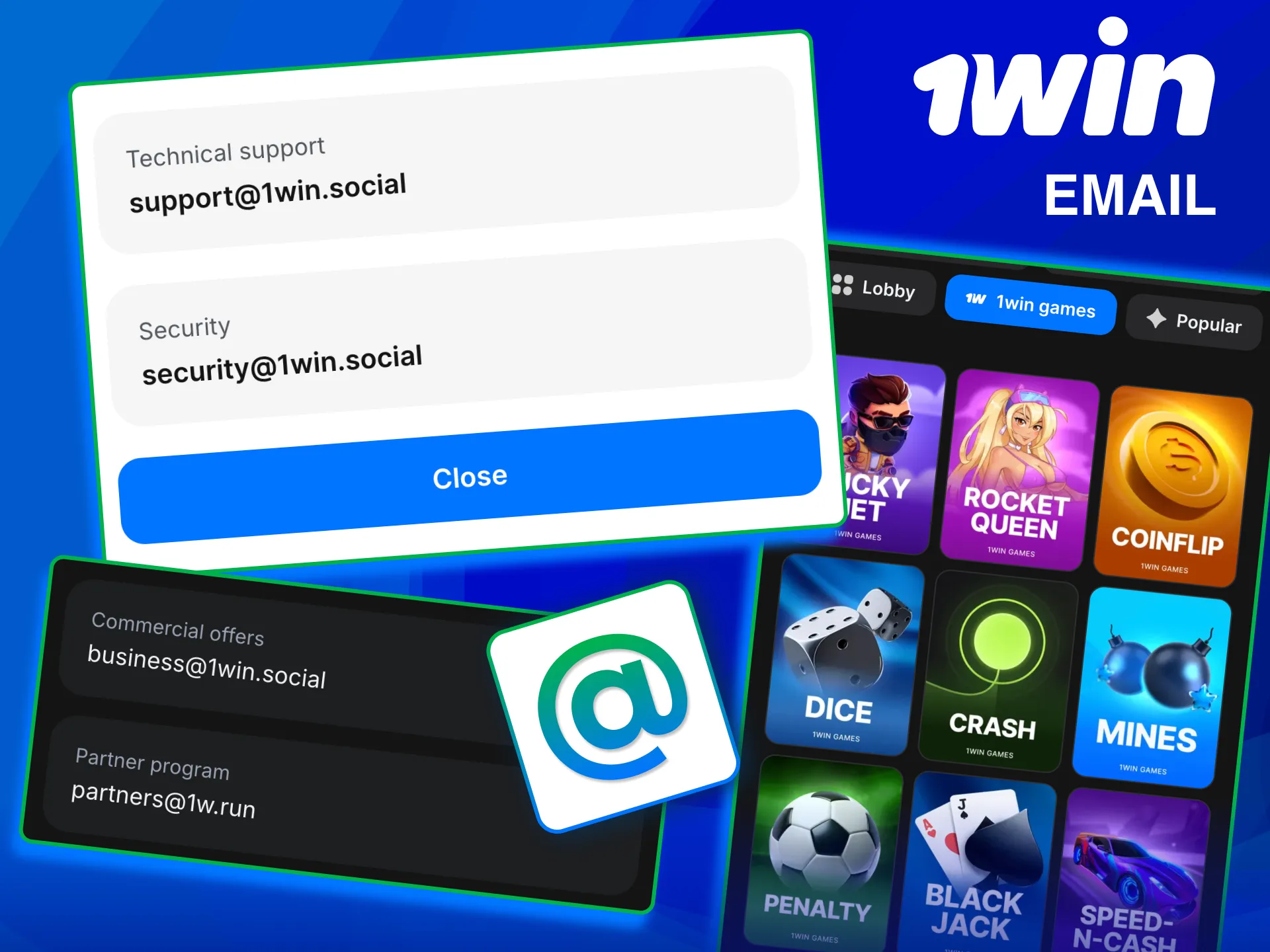 Get formal assistance on 1win with clear email requests.