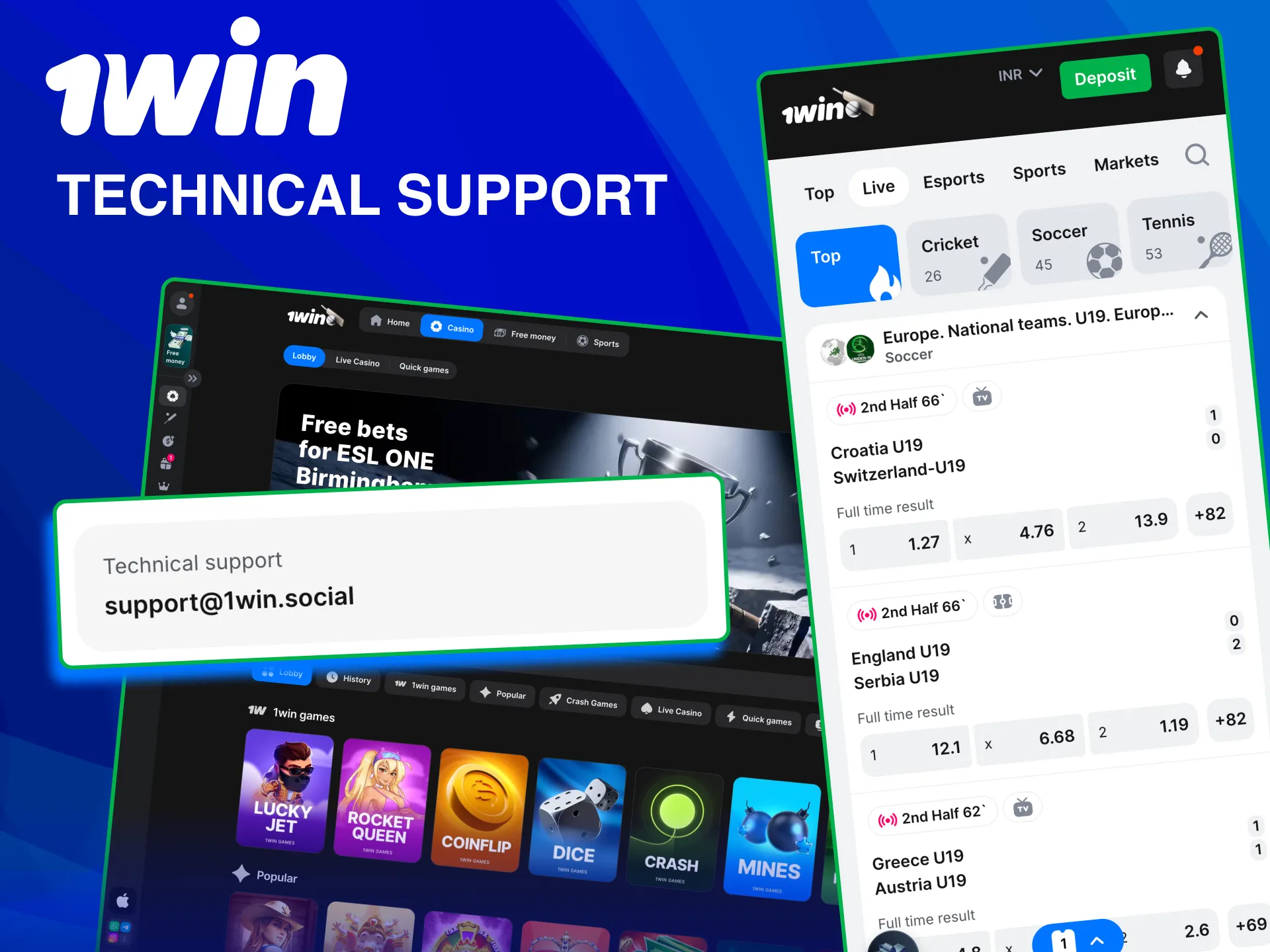 1win technical support fixes loading, freezing, and session issues.