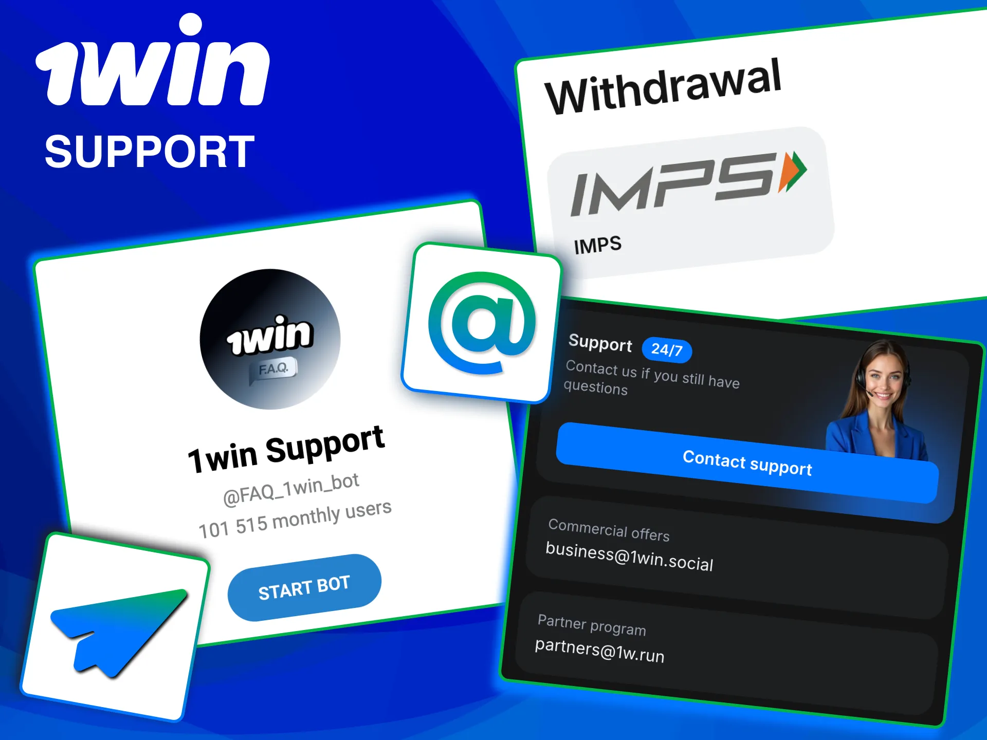 1win assistance for account issues deposits withdrawals and queries.